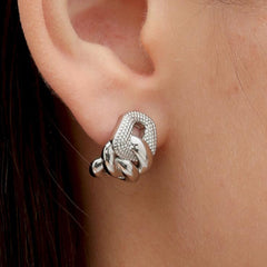RSNY abstract chain stud earrings - R2152A