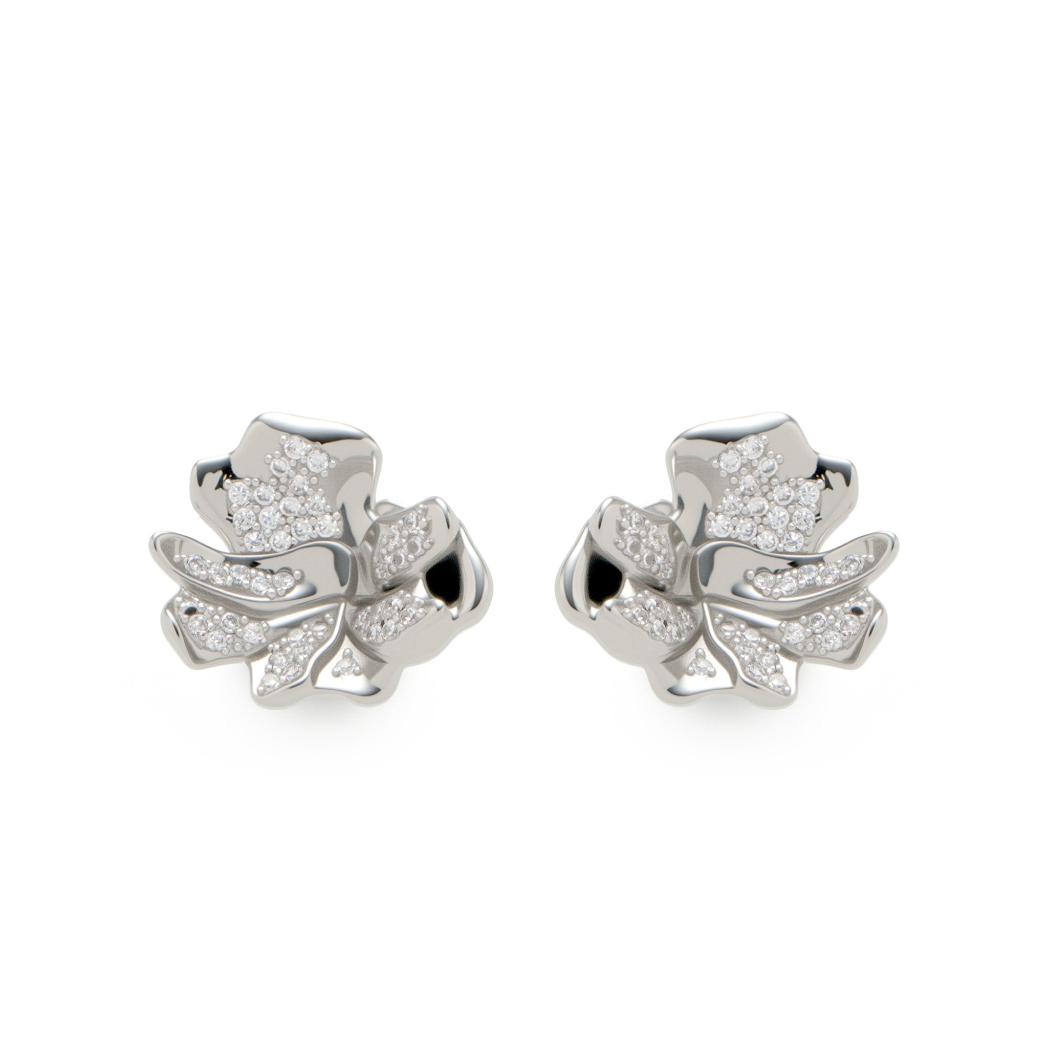RSNY Abstract Peony Flower Earrings - R2235A