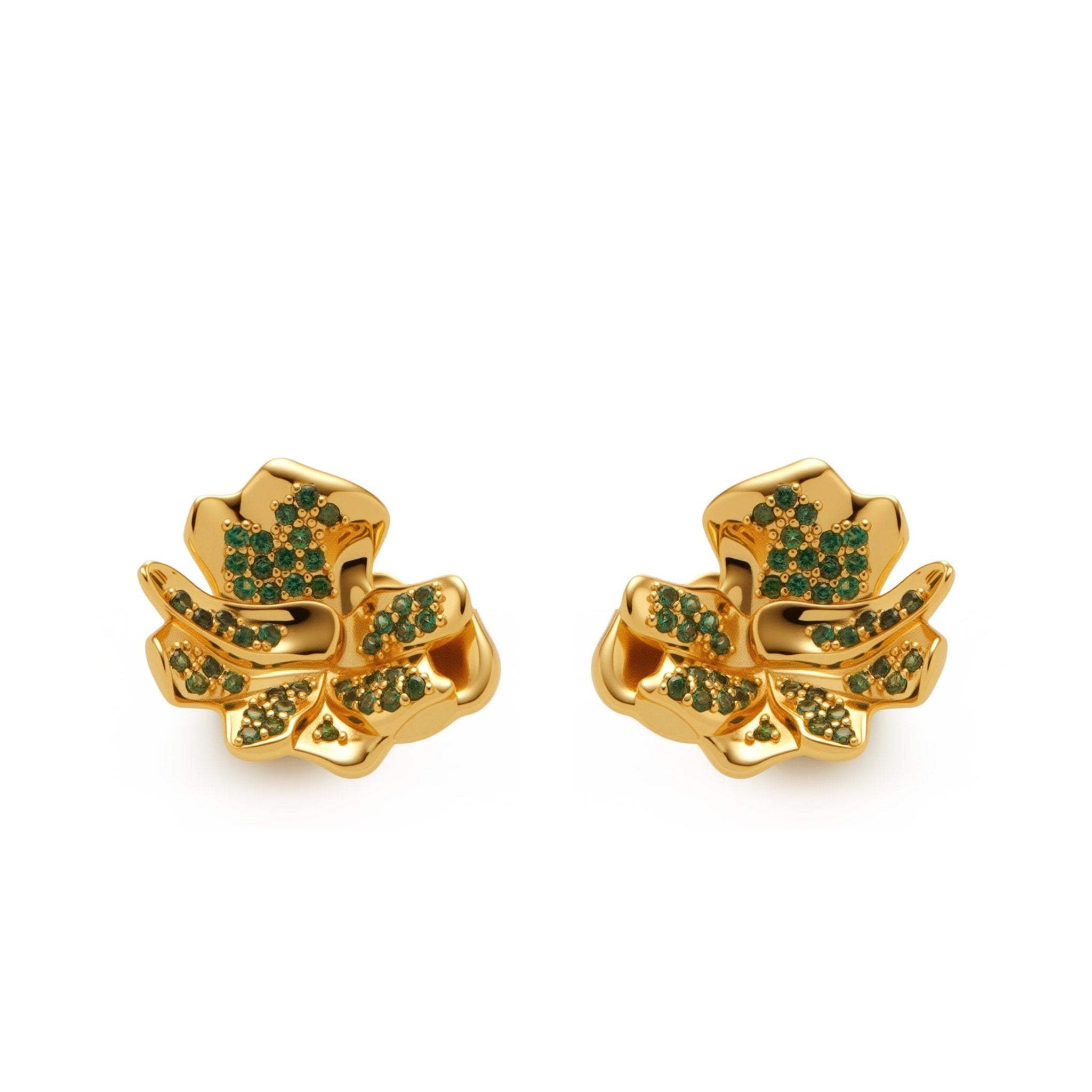 RSNY Abstract Peony Flower Earrings - R2235B
