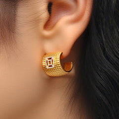 RSNY diamond pattern earrings - R2023B