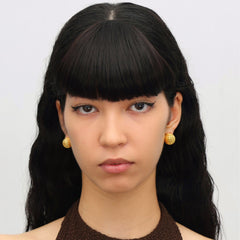 RSNY Diamond Textured Ball Earrings - R2021B