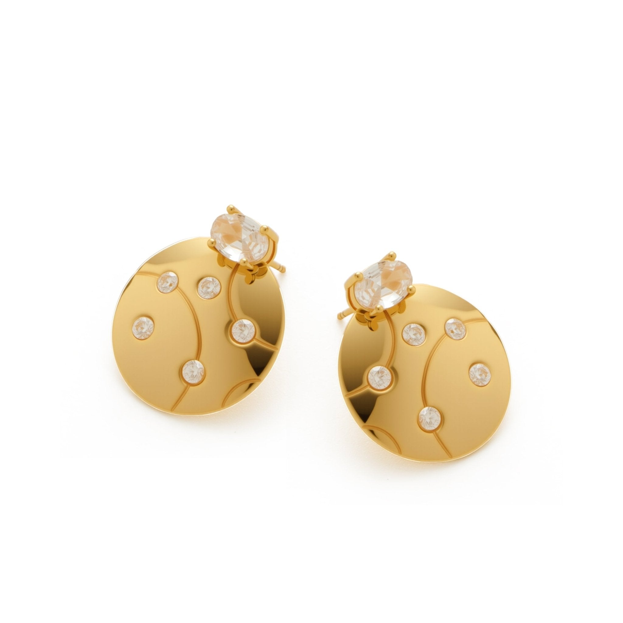 RSNY geometric line stud earrings - R2126B