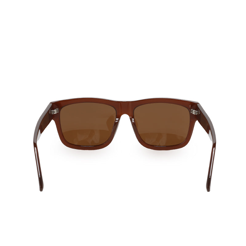 RSNY UN Classic square sunglasses - RSNY ·MJ0001C · Plate/nylon lenses · Frame width 148mm/temple length 145mm · Lens width 56mm/height 43.9mm · Unisex elegant dark brown color scheme /0 tactile metal logo