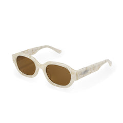 RSNY UN Retro Oval Sunglasses - RSNY ·MJ0007D · Plate/nylon lenses · Frame width 148.5mm/temple length 147mm · Lens width 53mm/height 38.2mm · Unisex retro oval shape design/0 touch metal logo/widened temple is more comfortable to wear/customized white retro texture plate