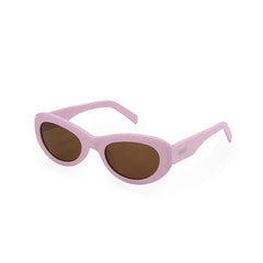 RSNY Moon OVAL Sunglasses - RSNY ·MJ0010C · Plate/nylon lenses · Frame width 145.7mm/temple length 145mm Lens width 51mm/height 34.9mm · Unisex moon art design/super touch matte plate/brand metal logo/fashionable cherry blossom powder color scheme