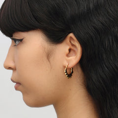 RSNY pleated earrings - RSNY R2132B Copper Gold Plated/Tremella Needle Size: 2 * 22 * 25mm Corrugated Design Elements/Commuter Simplicity Size: Styling/Mirror Seiko Polishing/Delicate Detail Processing
