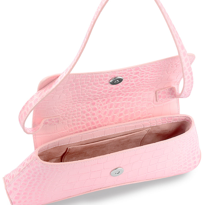 RSNY The Bridge Small Handbag - RSNY Bag body 260mm/115mm Shoulder strap 530mm/15mm First layer cowhide leather - crocodile pattern/ELIZABETH technology leather blended fabric, stainless steel gold-plated brand decorative buckle