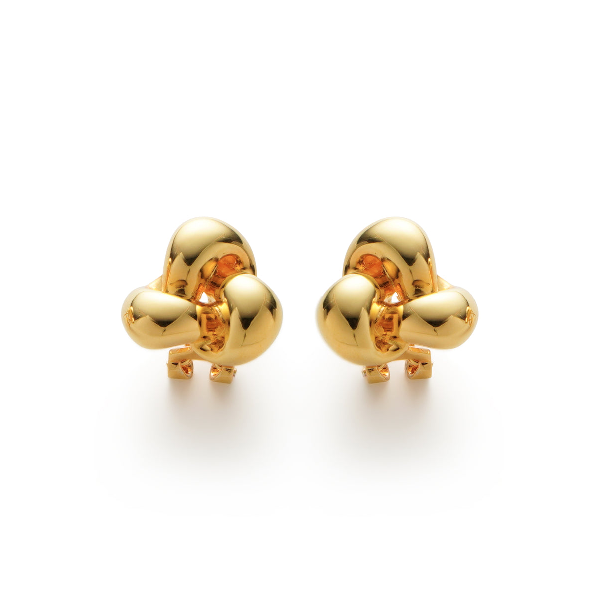 RSNY Geometric Stud Earrings - RSNY R2128B 铜镀金/银耳针 约20*19*8mm 几何缠绕感元素/交错环几何造型/轻量化品牌工艺/高韧性弹簧耳扣