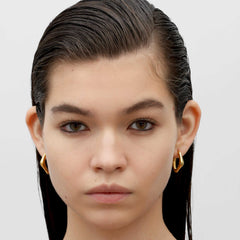 RSNY Square Geometric Earrings - RSNY R2056B 铜镀金/S925银耳针/品牌耳堵 重量:8.8g 约21*5*24mm 精致感细节处理/纯银高品质耳针/镜面级精工抛光/轻量化品牌工艺
