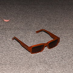 RSNY UN Falt square sunglasses - RSNY ·MJ0004B · Plate/nylon lenses · Frame width 148mm/temple length 145mm · Lens width 53mm/height 30.1mm · Unisex geometry box version design/0 touch metal logo/50 degree orange high-quality plate