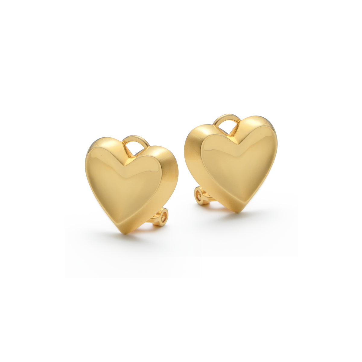 RSNY geometric love stud earrings - RSNY R2090B Copper Gold Plated/S925 Tremella Needle Weight: 8.2g Size: 20 * 3 * 18mm Love-type exquisite cut surface/exquisite detail processing/sterling silver high-quality ear acupuncture/mirror-grade Seiko polishing/lightweight brand craftsmanship