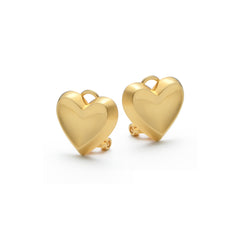 RSNY geometric love stud earrings - RSNY R2090B Copper Gold Plated/S925 Tremella Needle Weight: 8.2g Size: 20 * 3 * 18mm Love-type exquisite cut surface/exquisite detail processing/sterling silver high-quality ear acupuncture/mirror-grade Seiko polishing/lightweight brand craftsmanship