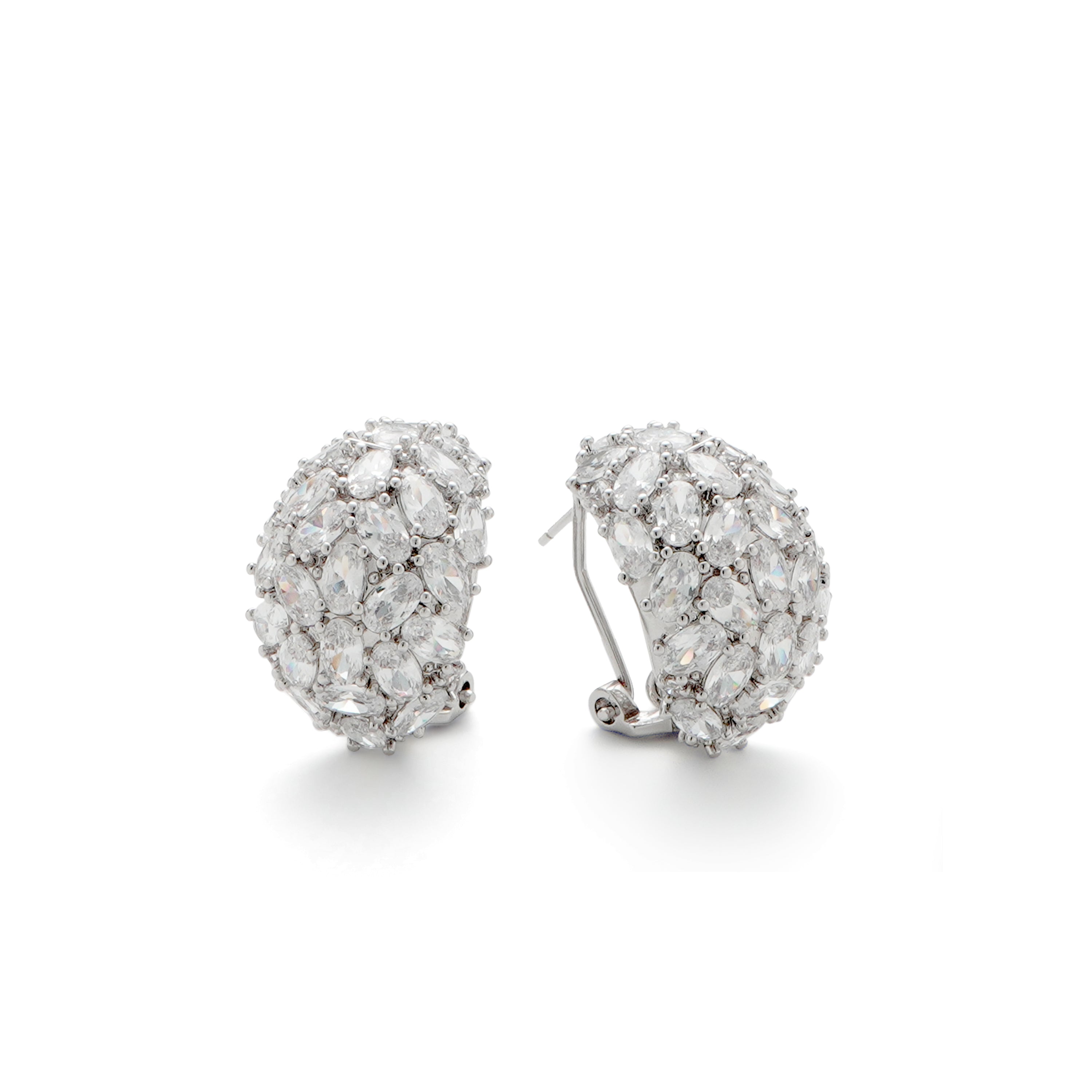 RSNY Diamond Stud Earrings - RSNY R1880 Size: 18 * 24 * 13mm Diamond grade delicate section/sterling silver high-quality ear acupuncture/high toughness spring ear buckle/lightweight brand craftsmanship