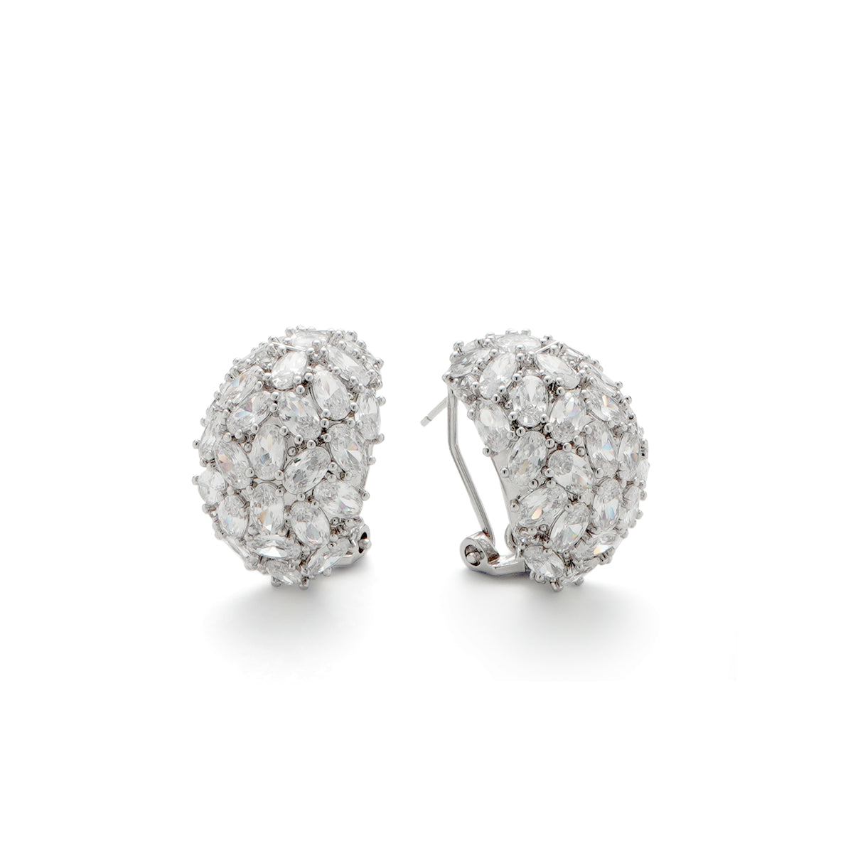 RSNY Diamond Stud Earrings - RSNY R1880 Size: 18 * 24 * 13mm Diamond grade delicate section/sterling silver high-quality ear acupuncture/high toughness spring ear buckle/lightweight brand craftsmanship
