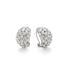 RSNY Diamond Stud Earrings - RSNY R1880 Size: 18 * 24 * 13mm Diamond grade delicate section/sterling silver high-quality ear acupuncture/high toughness spring ear buckle/lightweight brand craftsmanship