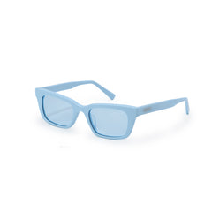 RSNY UN Cut Sunglasses - RSNY ·MJ0003D · Plate/nylon lenses · Frame width 148mm/temple length 150mm Lens width 51mm/height 34.4mm · Unisex 15% up frame to enhance fashion/0 touch metal logo/Milan Fashion Week popular color scheme milk blue