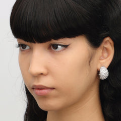 RSNY Diamond Stud Earrings - RSNY R1880 Size: 18 * 24 * 13mm Diamond grade delicate section/sterling silver high-quality ear acupuncture/high toughness spring ear buckle/lightweight brand craftsmanship