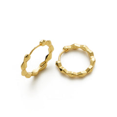 RSNY diamond cut earrings - RSNY R2171B 铜镀金/银耳针 约20*20*3mm 钻石型设计元素/几何感切面造型/镜面级精工抛光/纯银高品质耳针
