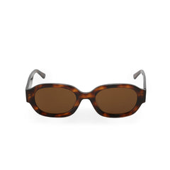 RSNY UN Retro Oval Sunglasses - RSNY ·MJ0007C · Plate/nylon lenses · Frame width 148.5mm/temple length 147mm · Lens width 53mm/height 38.2mm · Unisex retro oval shape design/0 touch metal logo/widened temple to wear more comfortable/customized black brown tortoiseshell color scheme texture plate