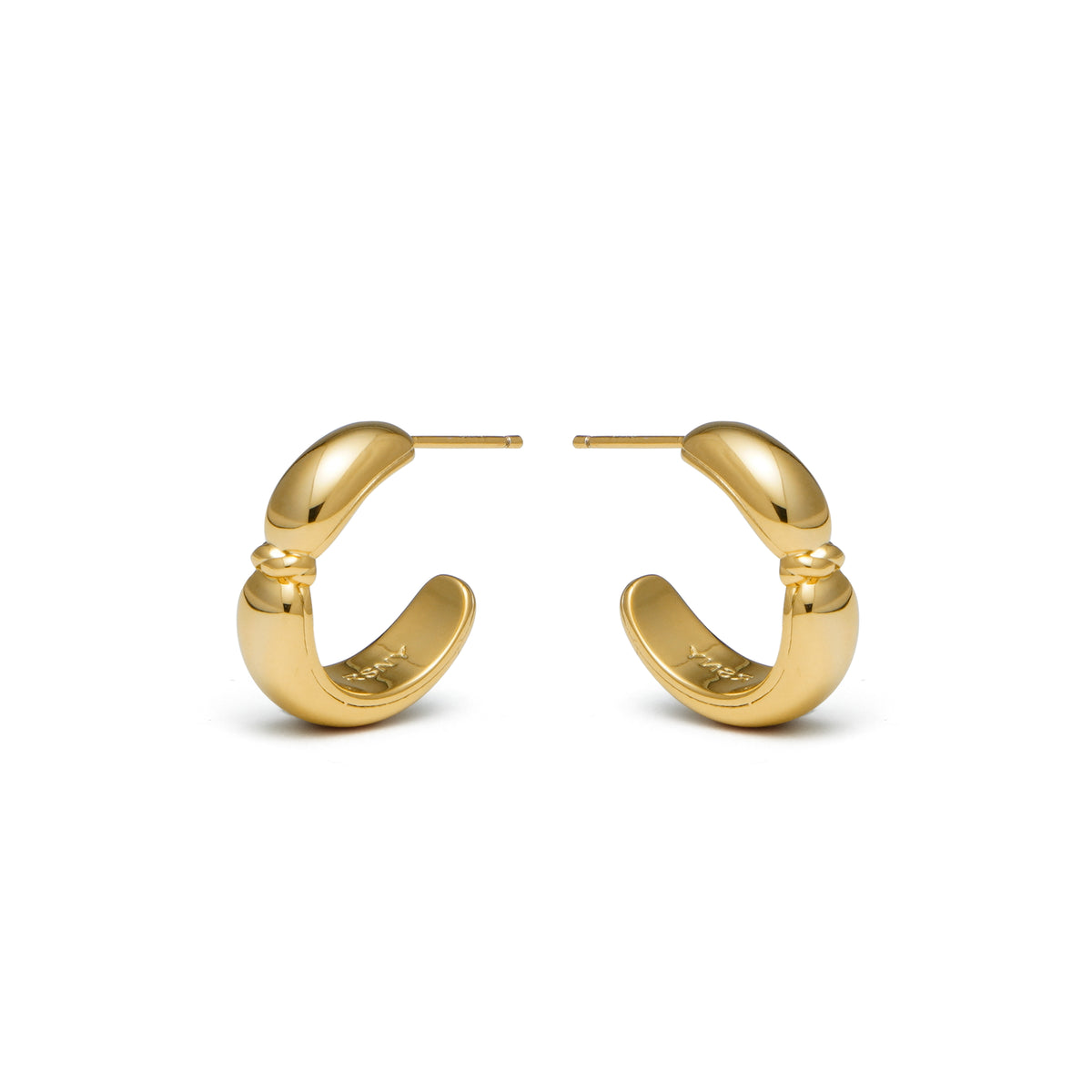 RSNY geometric earrings - RSNY R2091B Copper Gold Plated/S925 Tremella Needle/Brand Ear Plug Weight: 8.4g Size: 20 * 6 * 20mm Geometric winding elements/commuter simple size: shape/sterling silver high-quality ear needles/mirror-grade Seiko polishing/lightweight brand craftsmanship