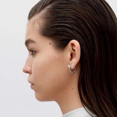 RSNY simple pearl earrings - RSNY R2110A 铜镀铑/银耳针 约5*18*20mm 通勤款几何造型/优选精品级贝珠/微厚重精巧质感/镜面级精工抛光