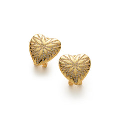 RSNY love diamond stud earrings - RSNY R2095B 铜镀金/银耳针 约20*21*3mm 爱心型设计元素/几何感切面造型/镜面级精工抛光/高韧性弹簧耳扣