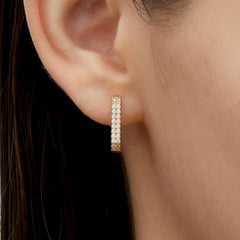 RSNY Redeen Diamond Earrings - RSNY R2101B 铜镀金/银耳针 约3*17*17mm 钻石级精巧切面/镜面级精工抛光/精致感细节处理/纯银高品质耳针