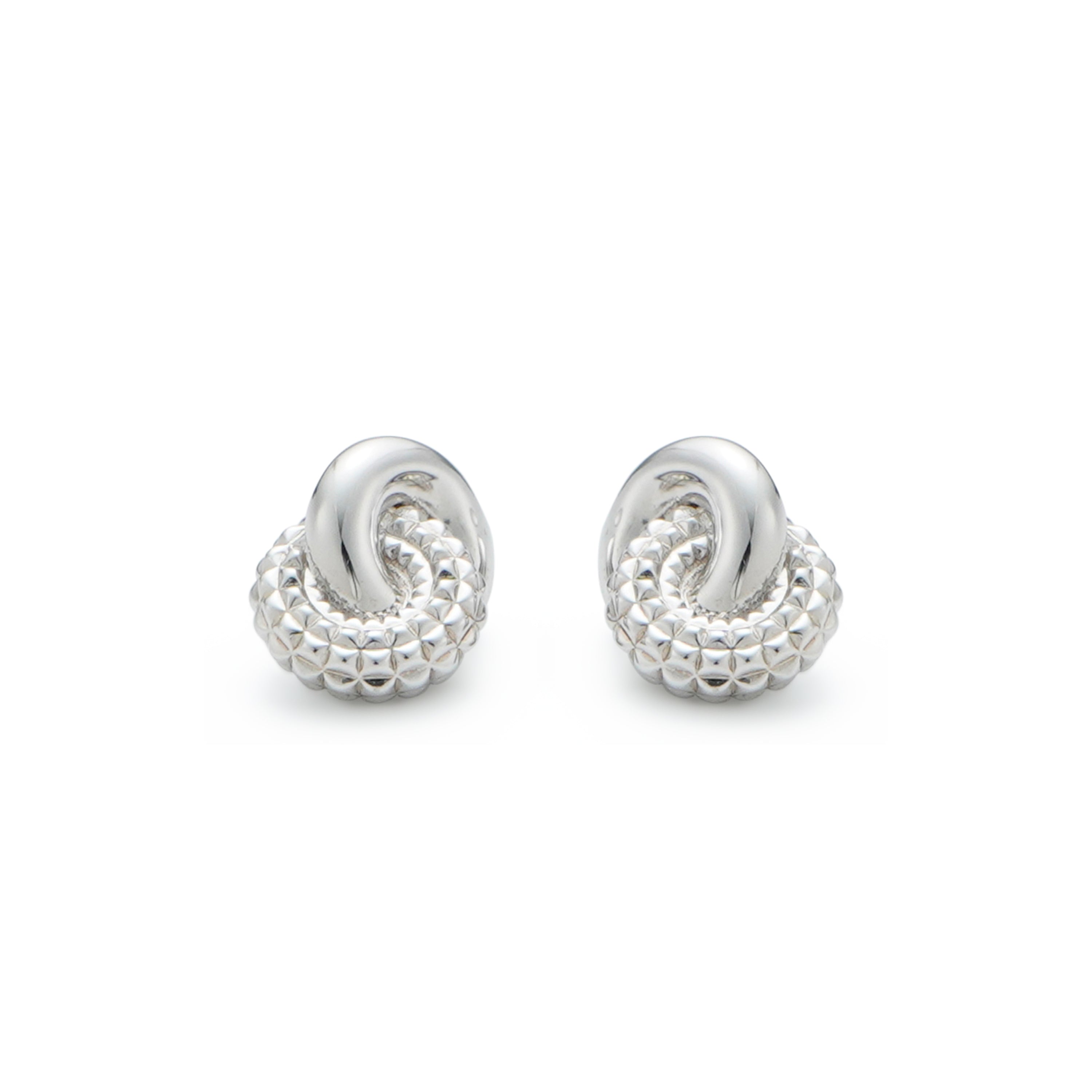 RSNY diamond pattern chain stud earring chain - RSNY R2026A Copper Rhodium Plated/S925 Tremella Needle/Brand Ear Plug Weight: 9.4g undefined Diamond pattern design elements/staggered ring geometry/sterling silver high-quality ear needles/mirror-grade precision polishing/lightweight brand craftsmanship