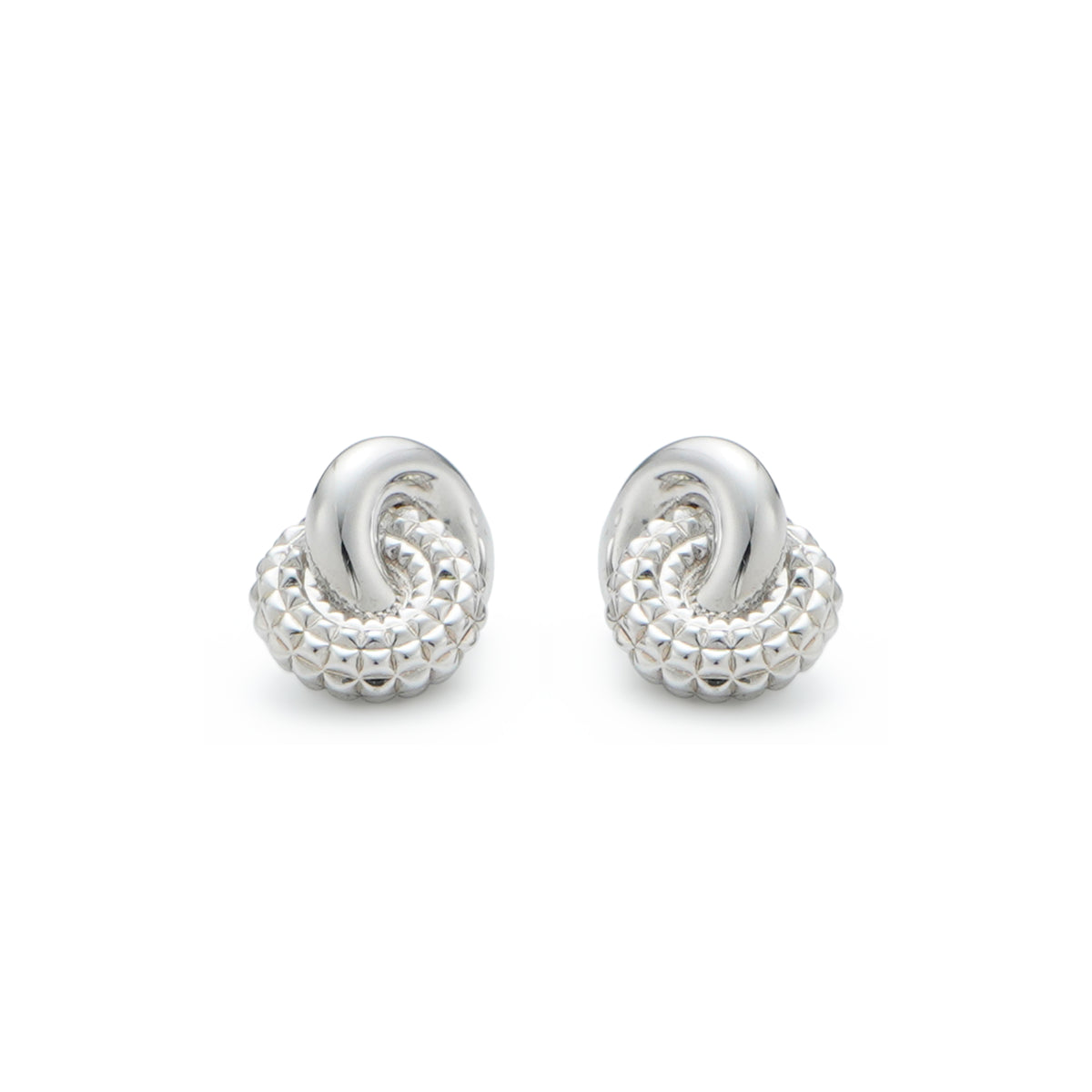 RSNY diamond pattern chain stud earring chain - RSNY R2026A Copper Rhodium Plated/S925 Tremella Needle/Brand Ear Plug Weight: 9.4g undefined Diamond pattern design elements/staggered ring geometry/sterling silver high-quality ear needles/mirror-grade precision polishing/lightweight brand craftsmanship