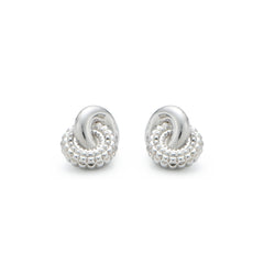 RSNY diamond pattern chain stud earring chain - RSNY R2026A Copper Rhodium Plated/S925 Tremella Needle/Brand Ear Plug Weight: 9.4g undefined Diamond pattern design elements/staggered ring geometry/sterling silver high-quality ear needles/mirror-grade precision polishing/lightweight brand craftsmanship