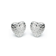 RSNY love diamond stud earrings - RSNY R2095A Copper Rhodium Plated/Tremella Needle Size: 20 * 21 * 3mm Love design elements/geometric section modeling/mirror-grade precision polishing/high toughness spring ear buckle