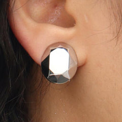 RSNY Diamond Stud Earrings - RSNY R2027A Copper Rhodium Plated/S925 Tremella Needle Weight: 6.2g Size: 19 * 15 * 4mm Diamond grade delicate section/sterling silver high-quality ear acupuncture/mirror grade precision polishing/high toughness spring ear buckle/lightweight brand craftsmanship
