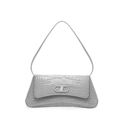 RSNY The Bridge Small Handbag - RSNY Bag body 260mm/115mm Shoulder strap 530mm/15mm First layer cowhide leather - crocodile pattern/ELIZABETH technology leather blended fabric, stainless steel gold-plated brand decorative buckle