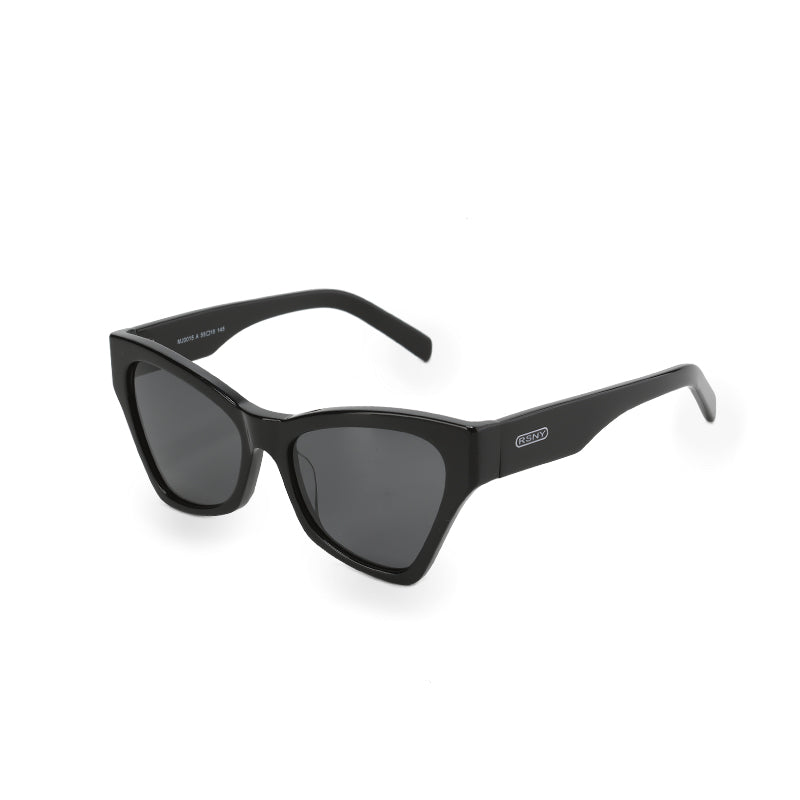 RSNY Square OVAL Butterfly Sunglasses - RSNY ·MJ0015A · Plate/nylon lenses · Frame width 145.7mm/temple length 145mm · Lens width 55mm/height 44.7mm Unisex butterfly wings exaggerated design/0 touch metal logo/20% upward line to increase fashion/elegant black high-quality board