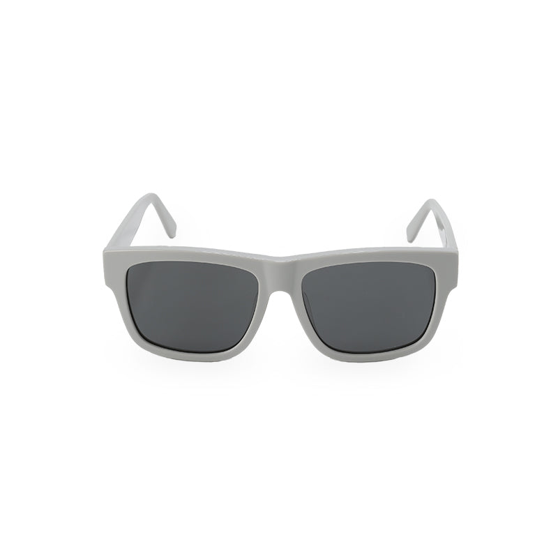 RSNY UN Classic square sunglasses - RSNY ·MJ0001B · Plate/nylon lenses · Frame width 148mm/temple length 145mm · Lens width 56mm/height 43.9mm · Unisex cement gray popular color scheme /0 tactile metal logo