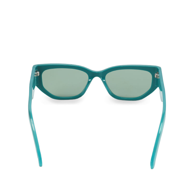 RSNY Grande SQUARE Sunglasses - RSNY ·MJ0013C · Plate/nylon lenses · Frame width 145.3mm/temple length 145mm Lens width 62.5mm/height 42.5mm · Unisex flat embedded square frame design/0 touch metal logo/widened temple to wear more comfortable/lake blue frame and 50 degrees transparent blue temple gradual change color scheme
