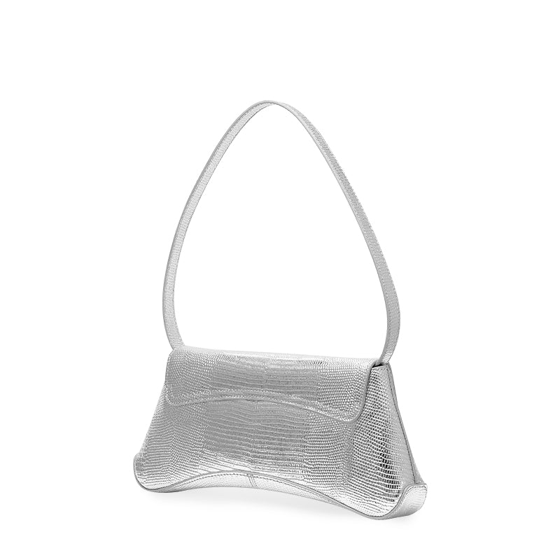 RSNY The Bridge Small Handbag - RSNY Bag body 260mm/115mm Shoulder strap 530mm/15mm First layer cowhide leather - lizard pattern/ELIZABETH technology leather blend fabric, stainless steel gold-plated brand decorative buckle
