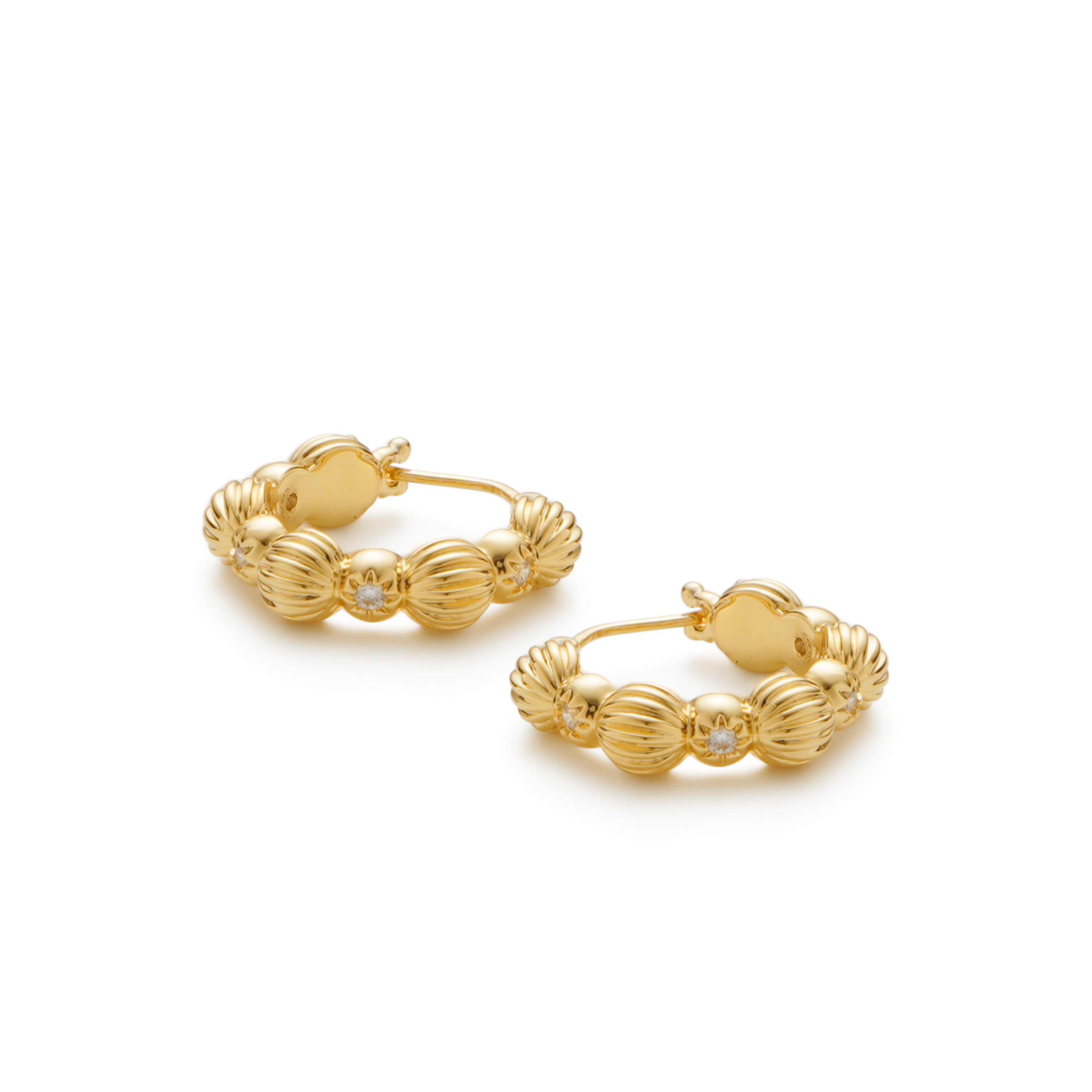 RSNY simple styling earrings - RSNY R2148B 铜镀金/银耳针 约5*20*20mm 几何缠绕感元素/通勤款简约造型/纯手工精雕工艺/纯银高品质耳针