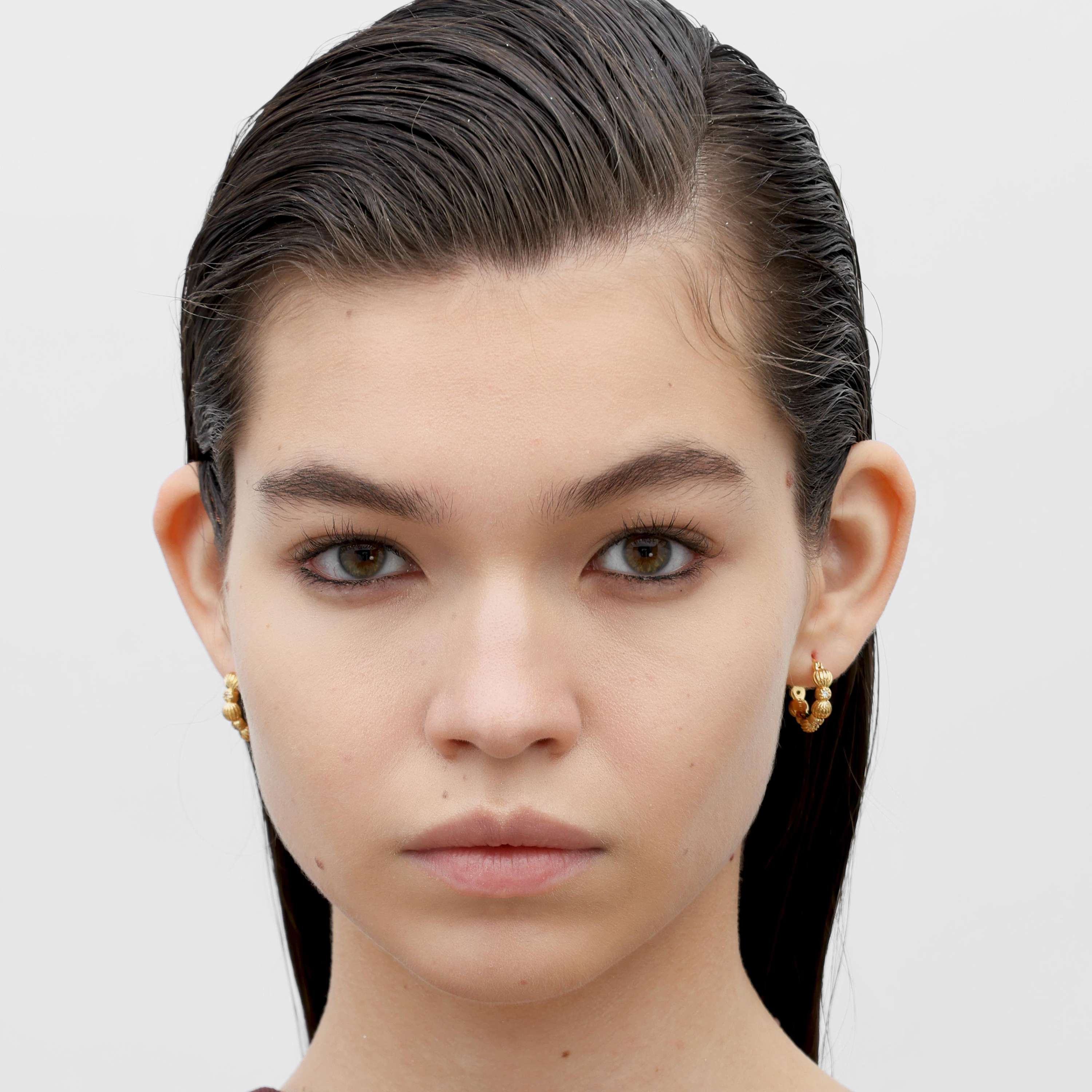 RSNY simple styling earrings - RSNY R2148B 铜镀金/银耳针 约5*20*20mm 几何缠绕感元素/通勤款简约造型/纯手工精雕工艺/纯银高品质耳针