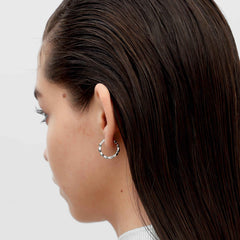 RSNY diamond cut earrings - RSNY R2171A 铜镀铑/银耳针 约20*20*3mm 钻石型设计元素/几何感切面造型/镜面级精工抛光/纯银高品质耳针
