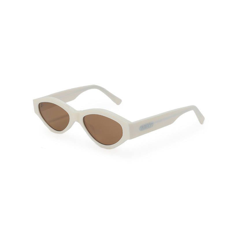 RSNY NP Cat Eye Sunglasses - RSNY ·MJ0005B · Plate/nylon lenses · Frame width 145mm/temple length 145mm · Lens width 54mm/height 33.4mm · Unisex aesthetic cat eye frame design/0 touch metal logo/widened temple on both sides/milk white color scheme highlights soft and bright