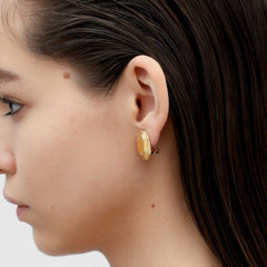 RSNY Redeen Styling Earrings - RSNY R2100B 铜镀金/银耳针 约14*20*4mm 钻石级精巧切面/镜面级精工抛光/纯手工镶嵌技艺/精致感细节处理