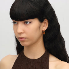 RSNY pleated earrings - RSNY R2132B Copper Gold Plated/Tremella Needle Size: 2 * 22 * 25mm Corrugated Design Elements/Commuter Simplicity Size: Styling/Mirror Seiko Polishing/Delicate Detail Processing