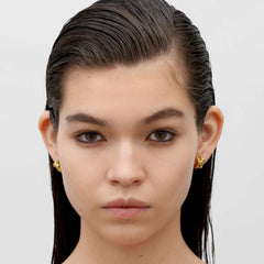 RSNY knot earrings - RSNY R2032B 铜镀金/S925银耳针/品牌耳堵 重量:7.8g 约17*11*9mm 立体感几何设计/精致感细节处理/纯银高品质耳针/镜面级精工抛光/轻量化品牌工艺