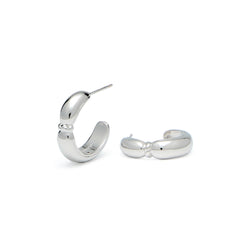 RSNY geometric earrings - RSNY R2091A 铜镀铑/S925银耳针/品牌耳堵 重量:8.4g 尺寸:20*6*20mm 几何缠绕感元素/通勤款简尺寸:造型/纯银高品质耳针/镜面级精工抛光/轻量化品牌工艺