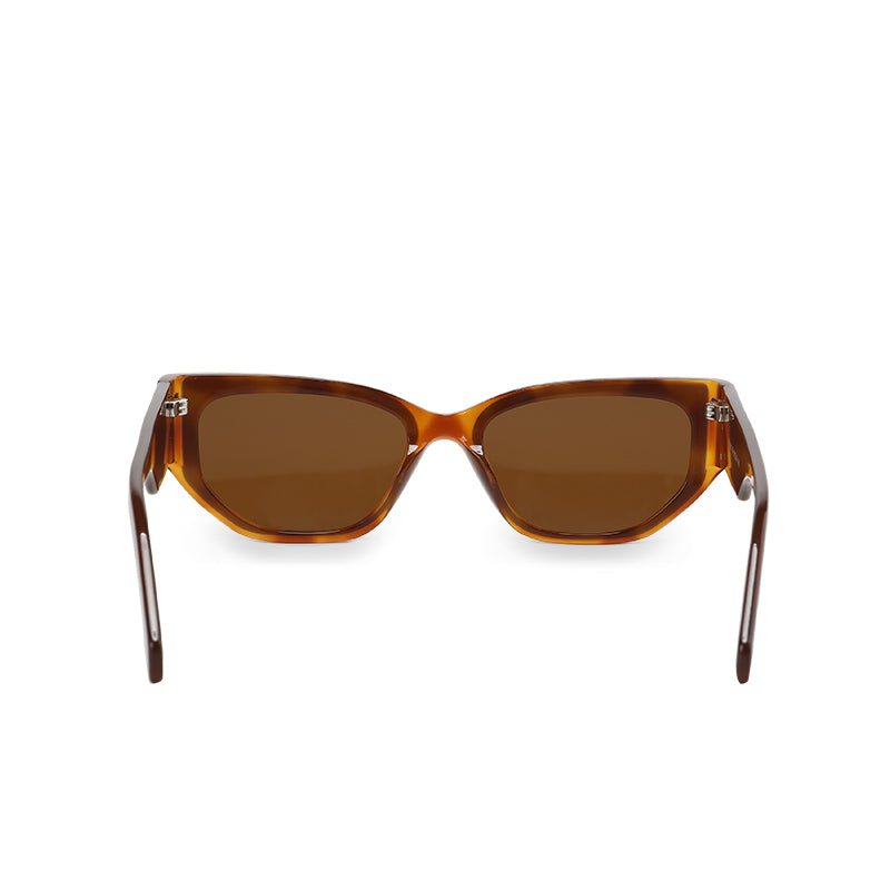RSNY Grande SQUARE Sunglasses - RSNY ·MJ0013B · Plate/nylon lenses · Frame width 145.3mm/temple length 145mm Lens width 62.5mm/height 42.5mm · Unisex flat embedded square frame design/0 touch metal logo/widened temple to wear more comfortable/light brown color frame and dark brown temple gradual change color scheme