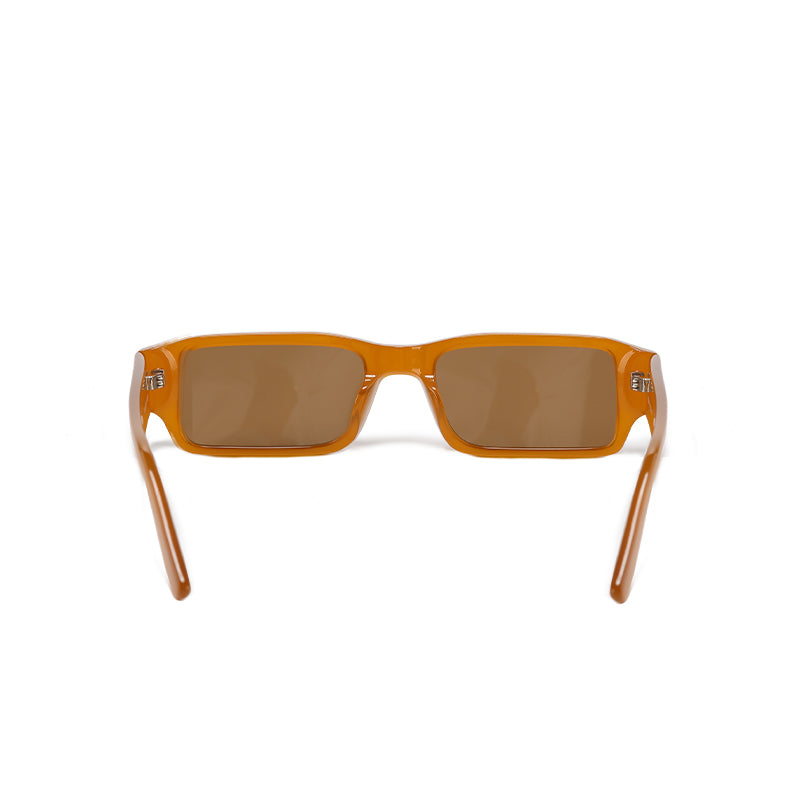 RSNY UN Falt square sunglasses - RSNY ·MJ0004B · Plate/nylon lenses · Frame width 148mm/temple length 145mm · Lens width 53mm/height 30.1mm · Unisex geometry box version design/0 touch metal logo/50 degree orange high-quality plate