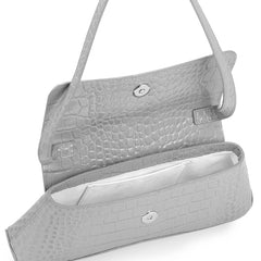 RSNY The Bridge Small Handbag - RSNY Bag body 260mm/115mm Shoulder strap 530mm/15mm First layer cowhide leather - crocodile pattern/ELIZABETH technology leather blended fabric, stainless steel gold-plated brand decorative buckle