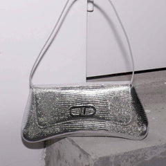 RSNY The Bridge Small Handbag - RSNY Bag body 260mm/115mm Shoulder strap 530mm/15mm First layer cowhide leather - lizard pattern/ELIZABETH technology leather blend fabric, stainless steel gold-plated brand decorative buckle