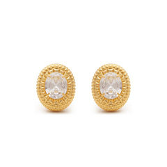 RSNY diamond texture stud earrings - RSNY R2063B 铜镀金/S925银耳针/立方氧化锆/品牌耳堵 重量:13.4g 约22*18*11mm 钻石纹设计元素/精选优质仿钻石/纯银高品质耳针/镜面级精工抛光/轻量化品牌工艺